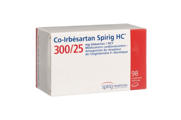 Co-Irbésartan Spirig HC cpr pell 300/25mg 98 pce