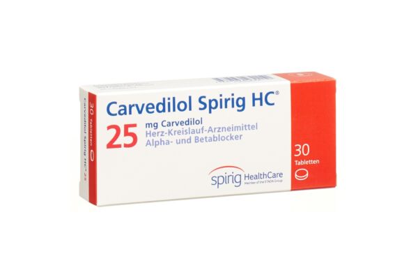 Carvedilol Spirig HC Tabl 25 mg 30 Stk