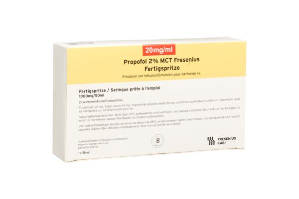 Propofol 2% MCT Fresenius émuls inj 1 g/50ml seringue préremplie