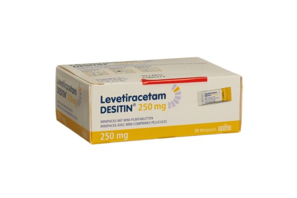 Levetiracetam DESITIN Minipacks avec mini-comprimés pelliculés 250 mg sach 30 pce