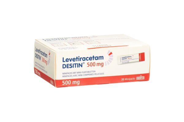 Levetiracetam DESITIN Minipacks mit Mini-Filmtabletten 500 mg Btl 20 Stk