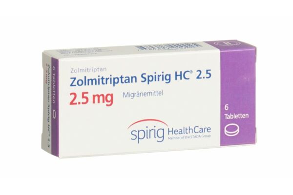 Zolmitriptan Spirig HC Tabl 2.5 mg 6 Stk