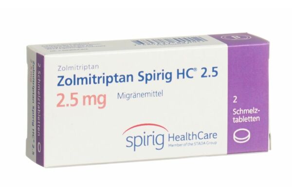 Zolmitriptan Spirig HC cpr orodisp 2.5 mg 2 pce