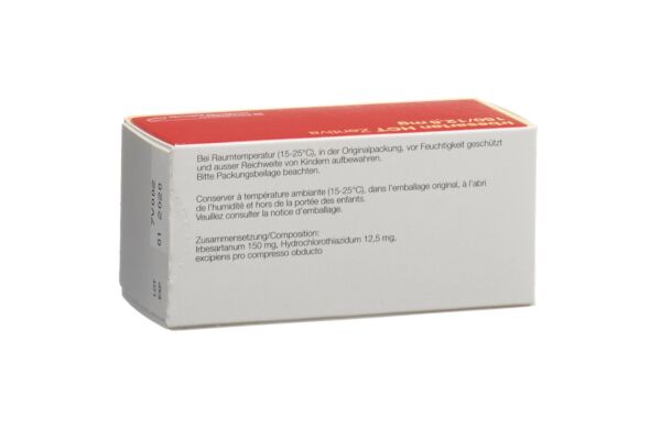 Irbesartan HCT Zentiva Filmtabl 150/12.5mg 98 Stk