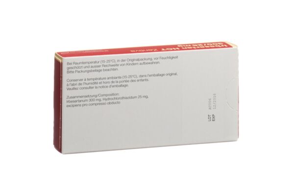 Irbesartan HCT Zentiva cpr pell 300/25mg 28 pce