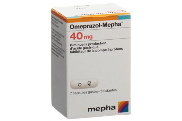 Omeprazol-Mepha caps 40 mg bte 7 pce