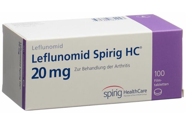 Léflunomide Spirig HC cpr pell 20 mg 100 pce