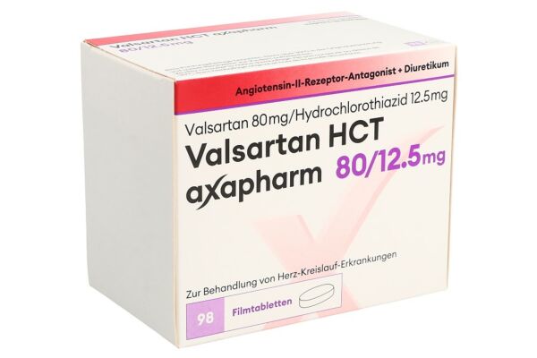 Valsartan HCT axapharm cpr pell 80/12.5 mg 98 pce