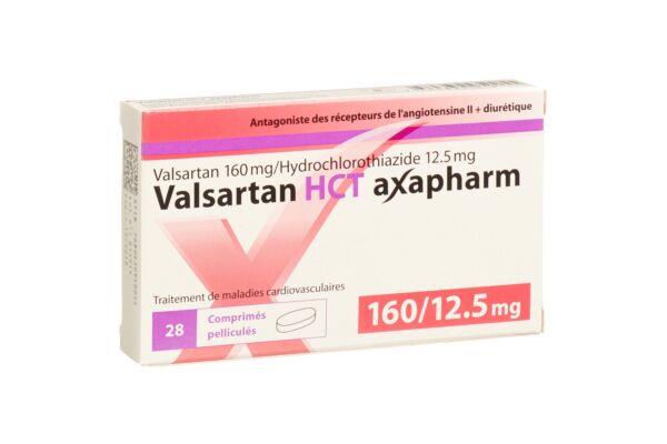 Valsartan HCT axapharm cpr pell 160/12.5 mg 28 pce