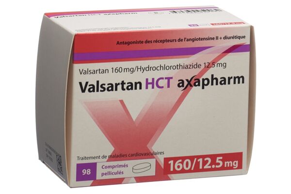 Valsartan HCT axapharm cpr pell 160/12.5 mg 98 pce