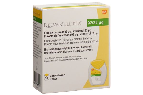 Relvar Ellipta pdr inh 92mcg/22mcg 30 dos