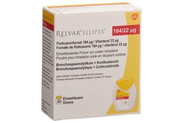 Relvar Ellipta Inh Plv 184mcg/22mcg 30 Dos