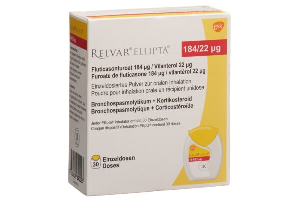 Relvar Ellipta Inh Plv 184mcg/22mcg 30 Dos