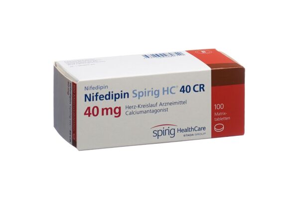 Nifédipine Spirig HC CR cpr ret 40 100 pce