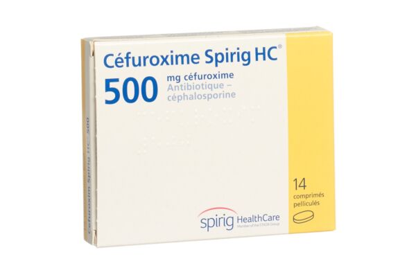 Céfuroxime Spirig HC cpr pell 500 mg 14 pce