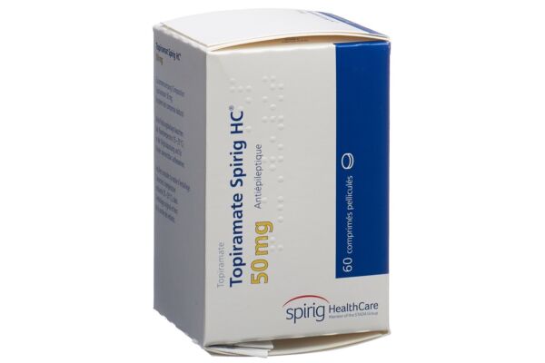 Topiramat Spirig HC cpr pell 50 mg bte 60 pce