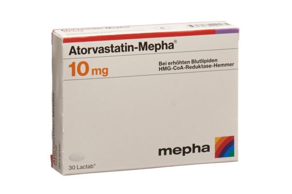 Atorvastatin-Mepha Lactab 10 mg 30 pce