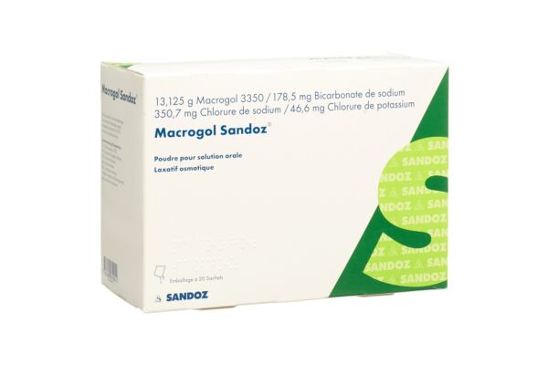 Macrogol Sandoz pdr sach 20 pce