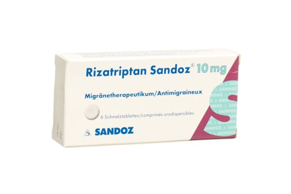 Rizatriptan Sandoz cpr orodisp 10 mg 6 pce