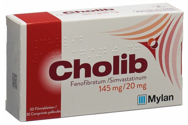 Cholib cpr pell 145mg/20mg 30 pce