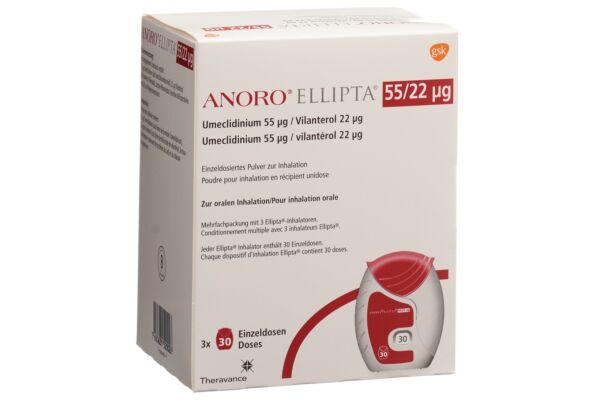 Anoro Ellipta pdr inh 55 mcg/22 mcg 3 x 30 dos