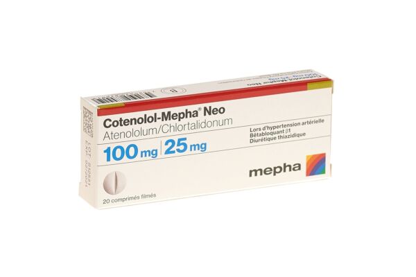 Cotenolol-Mepha Neo cpr pell 100/25 20 pce