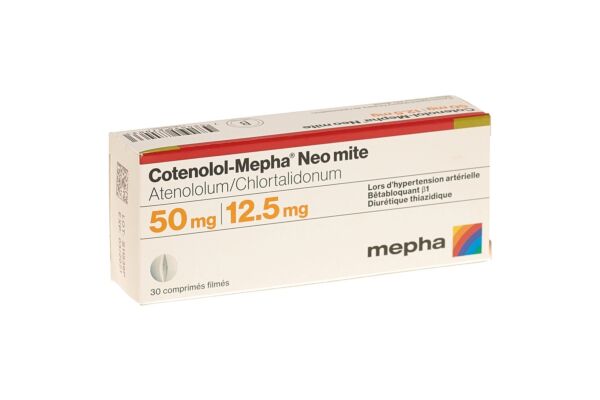 Cotenolol-Mepha Neo mite Filmtabl 50/12.5 30 Stk