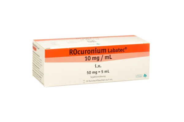 Rocuronium Labatec sol inj 50 mg/5ml 10 flac 5 ml