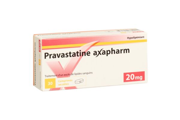 Pravastatine axapharm cpr 20 mg (sécables) 30 pce