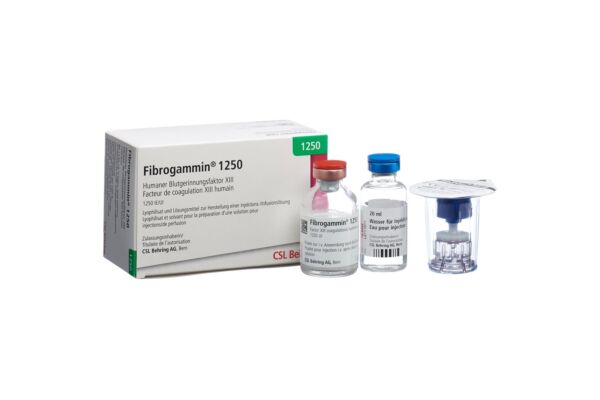 Fibrogammin Trockensub 1250 IE cum Solvens mit Transfer Set