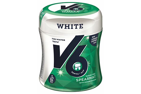 V6 White chewing gum Spearmint 6 bte 60 pce