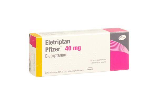 Eletriptan Pfizer Filmtabl 40 mg 20 Stk