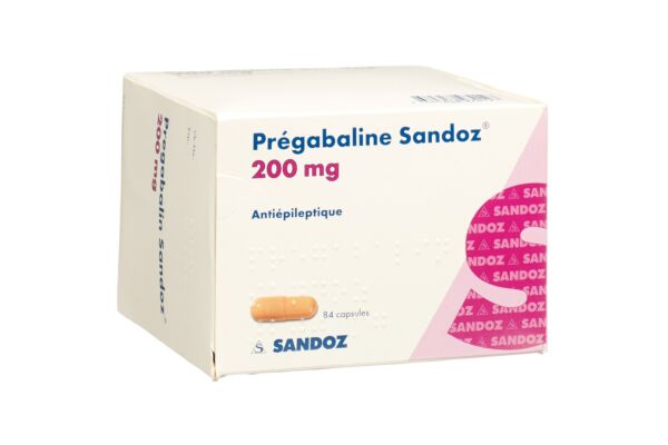 Prégabaline Sandoz caps 200 mg 84 pce