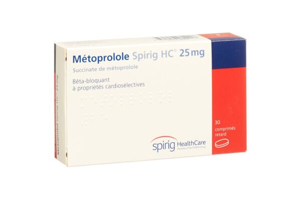 Métoprolol Spirig HC cpr pell ret 25 mg 30 pce