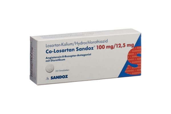 Co-Losartan Sandoz cpr pell 100/12.5mg 28 pce