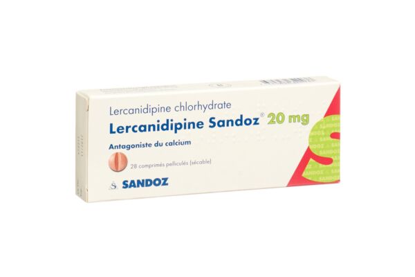 Lércanidipine Sandoz cpr pell 20 mg 28 pce