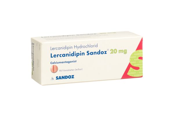 Lércanidipine Sandoz cpr pell 20 mg 98 pce