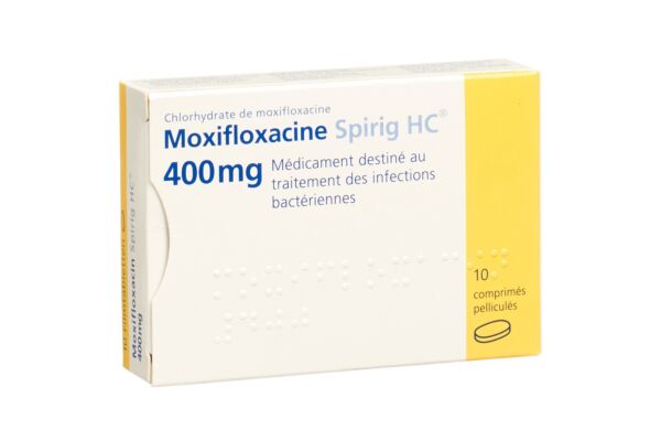 Moxifloxacine Spirig HC cpr pell 400 mg 10 pce