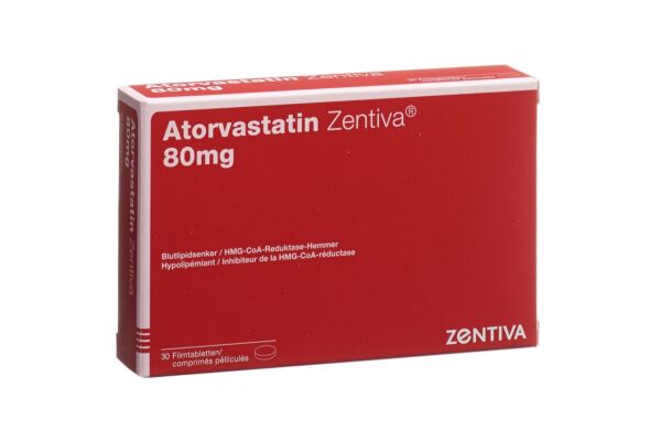 Atorvastatin Zentiva Filmtabl 80 mg 30 Stk