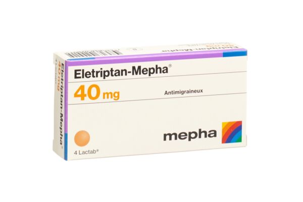 Eletriptan-Mepha cpr pell 40 mg 4 pce