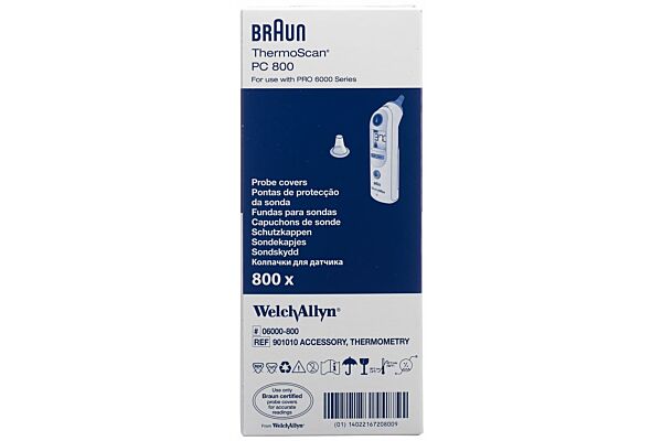 Welch Allyn Braun ThermoScan PRO 6000 Protections de sonde 800 pce