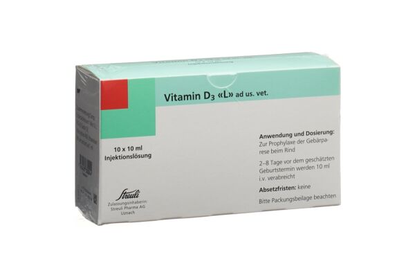 Vitamin D3 L Inj Lös 1 Mio IE ad us. vet. 10 Fl 10 ml