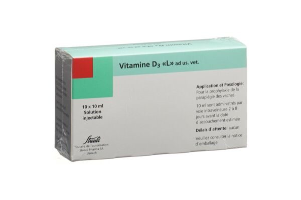 Vitamin D3 L Inj Lös 1 Mio IE ad us. vet. 10 Fl 10 ml