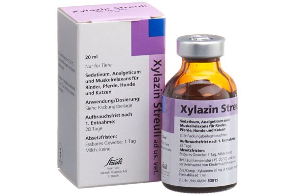 Xylazin Streuli Inj Lös 20 mg/ml ad us vet. Fl 20 ml