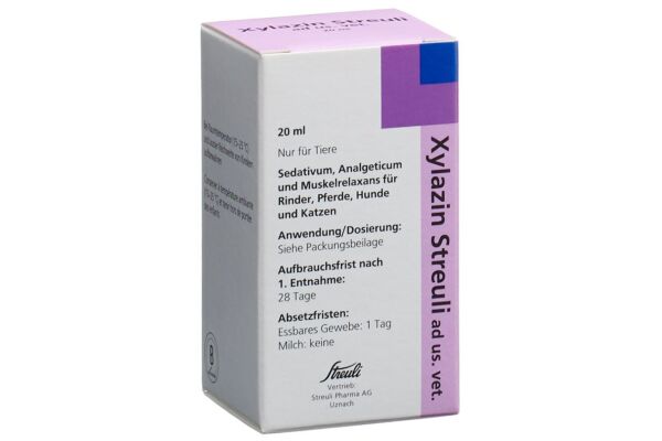 Xylazin Streuli Inj Lös 20 mg/ml ad us vet. Fl 20 ml