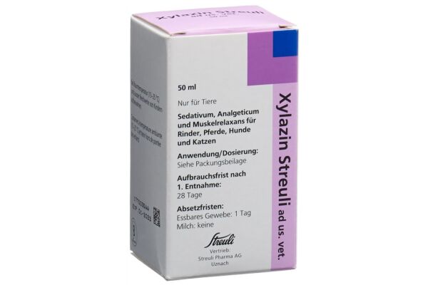 Xylazin Streuli Inj Lös 20 mg/ml ad us vet. Fl 50 ml