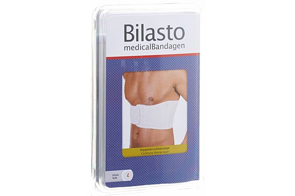 Bilasto Rippenbruchbandage L weiss Unisex