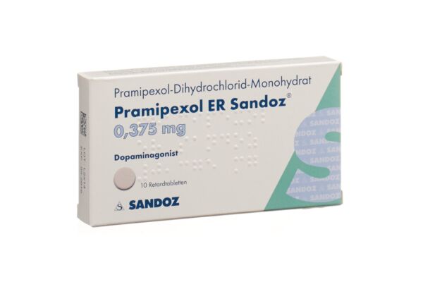 Pramipexol ER Sandoz Ret Tabl 0.375 mg 10 Stk