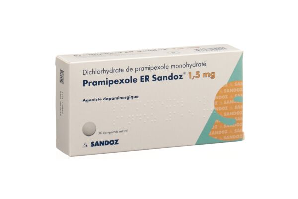 Pramipexole ER Sandoz cpr ret 1.5 mg 30 pce