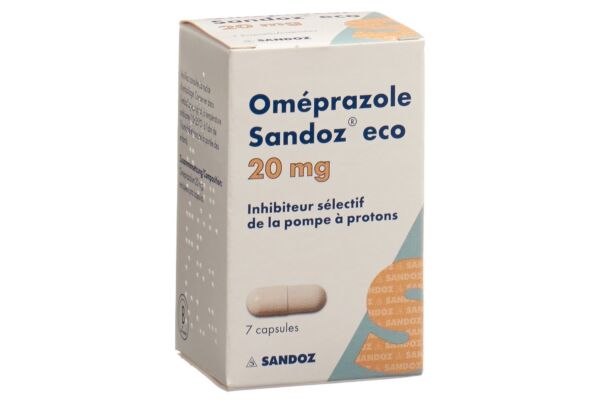 Oméprazole Sandoz eco caps 20 mg bte 7 pce